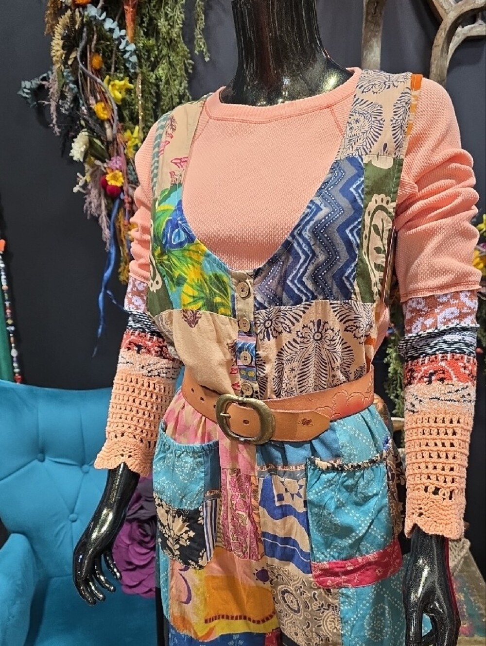 POL Colorful Boho Patchwork Jumper! - Picture 4 of 15